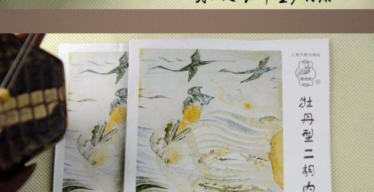 Chuỗi erhu kiểu hoa mẫu đơn / dây đàn thương hiệu Đôn Hoàng / chuỗi đàn erhu chuyên nghiệp + chuỗi bên ngoài / dây đeo phụ kiện capo cá mập