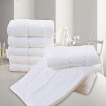 Factory direct cotton white towel thickened hotel beauty salon 16 spiral water absorption can be customized