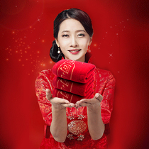 Wedding gift pure cotton towel Big red wedding couple household face towel gift box bride and groom custom