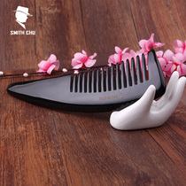 Black horn comb natural thickened large long hair massage head home Meridian comb female lettering gift