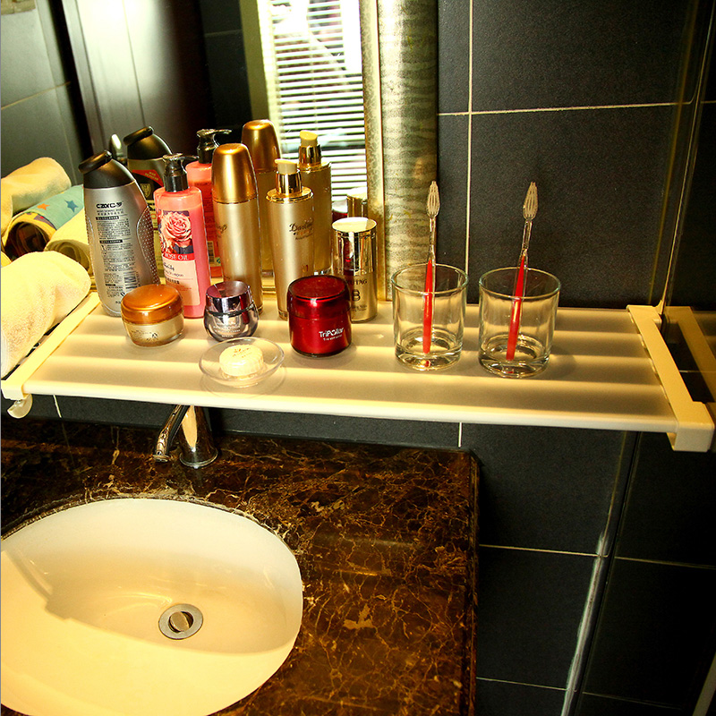 Gucci Cosmetic Makeup Room Shelving free Toilet Clamps Stitch Single Layer Clothing Shelf Bathroom wall Containing Shelf