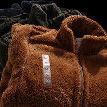 Velvet warm coat foreign trade Mens daily single export cut tail single autumn and winter coral double-sided velvet stand neck jacket