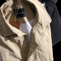 Foreign trade plus size mens exports to Europe and the United States factory cut tail goods loose waterproof wind long windbreaker mens coat