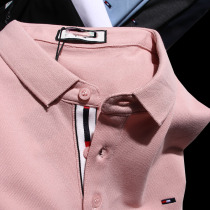 Foreign trade Mens export European and American tail goods cut shirt summer European business leisure mesh loose breathable polo shirt