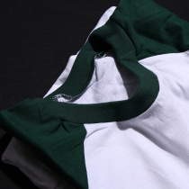 Comfortable skin-friendly washing knitted cotton loose breathable leisure sports stitching short sleeve T-shirt foreign trade Mens tailings