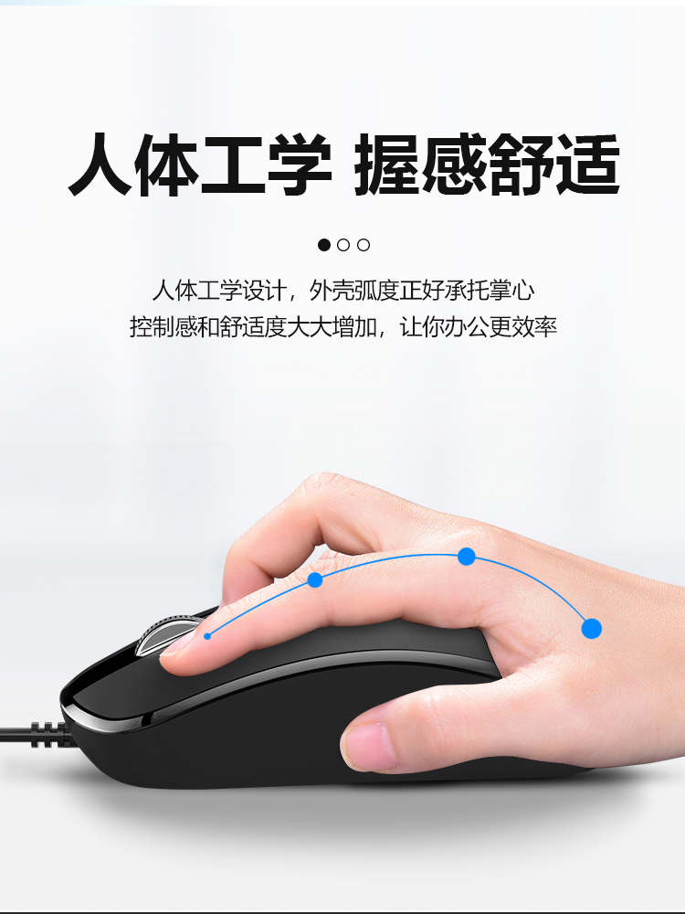 (Popular new products) Wolf Road Wired Silent Silent Mouse Game Office Universal Laptop Tablet Computer Boys and Girls E-sports Ergonomics lol Eat Chicken Portable Durable USB Business