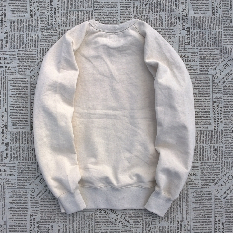 Nặng Ami 咔叽 Mỹ retro cổ điển dày lên phôi trắng bông quân đội in áo len raglan áo hoodie nam chính hàng