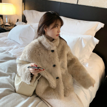 2021 new fox fur coat Tuscan fur female fur one Korean loose imitation fur coat