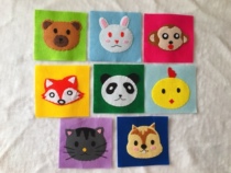 Full 29 non-woven flat animal finished kindergarten manual work diy childrens animal cognition