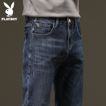Flowers Playboy Summer Jeans Men 100 Hitch Fashion Fashion Slim Fit Small Feet Casual Long Pants Male Pants