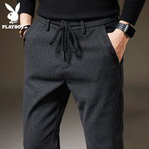 Flowers Playboy casual pants Mens summer trendy cotton pants 100 hitchhiking suit pants with small feet long pants male pants