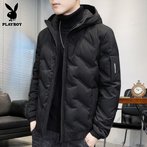 Floras Playboy down clothes Mens winter winter dress Chauder tide Tide Short slim Slim Slim Casual Coat Mens Clothing