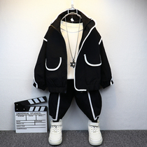 Childrens clothing boys autumn suit 2021 new middle and Big Boy spring and autumn sports clothes foreign style Korean version