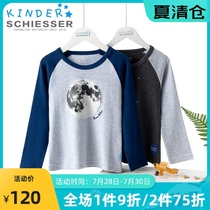 Shuya childrens pajamas Autumn and winter boys pure cotton home clothes Cartoon printing baby autumn clothes 14009U 14010U