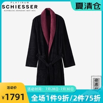 Germany Shuya pajamas mens high-end Platinum Ya mens terry cloth cotton nightgown home lace-up bathrobe 99-16189R