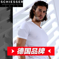 Shuya underwear mens cotton base short-sleeved solid color V-neck top Shu Mei cotton T-shirt cotton undershirt men