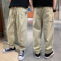 Boys pants loose fat child 2021 summer new large childrens trousers summer 10-year-old childrens mosquito pants thin
