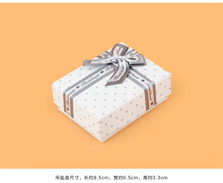 Bow hộp trắng điểm xám hộp trang sức hộp nhẫn vòng cổ hộp vòng đeo tay hộp mặt dây hộp hộp trang sức hộp quà tặng - Vòng đeo tay Cuff vòng tay trơn vàng 18k