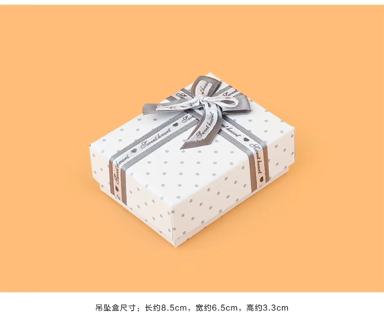 Bow hộp trắng điểm xám hộp trang sức hộp nhẫn vòng cổ hộp vòng đeo tay hộp mặt dây hộp hộp trang sức hộp quà tặng - Vòng đeo tay Cuff