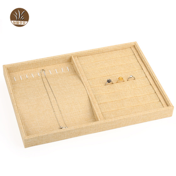 Linen jewelry tray jewelry storage box ring necklace tray 24 grid tray 36 grid tray jewelry rack jewelry display