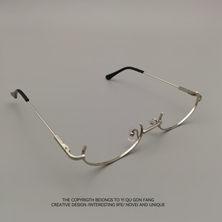 御姐眼镜 纯欲天花板半框眼镜 二次元下半框眼镜cos眼镜框无镜片