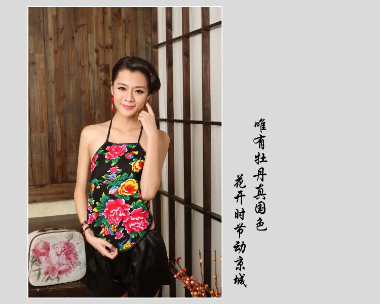 Bông nữ tinh khiết dành cho người lớn gợi cảm màu đỏ tạp dề Đám cưới năm nay tạp dề phong cách dân tộc cổ điển quần áo ngủ