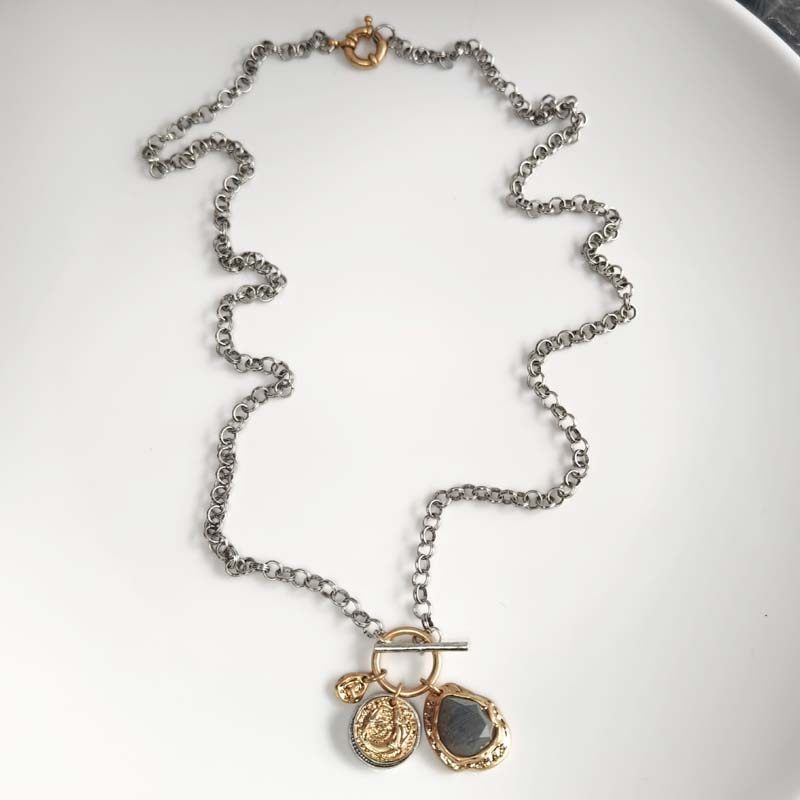 New Zara Charms Convertible Pendant Necklace Retro Women Party
