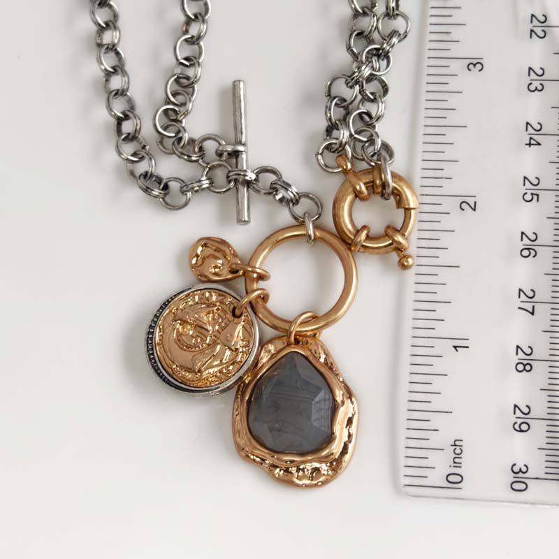New Zara Charms Convertible Pendant Necklace Retro Women Party