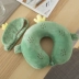 Hai huskies U gối hình chữ u gối cổ tử cung máy bay đơn u hình chữ u gối cổ hoạt hình clip dễ thương ngủ trưa - Gối