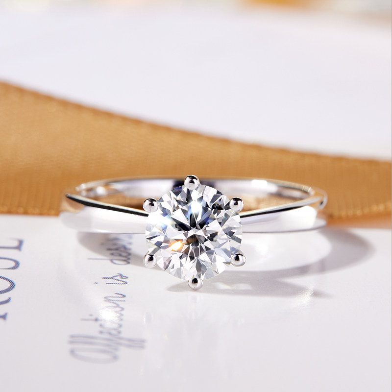 Diamond Gentleman Hot Pin 18K Gold PT950 Natural Diamond Ring Wedding Engagement Drill Withdrawal custom JW139N