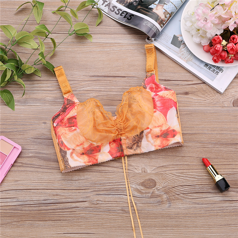 Công chúa quý tộc mùa hè siêu mỏng C cup ren chống sáng điều chỉnh áo ngực lớn ngực nhỏ thu thập đồ lót bên áo lót học sinh