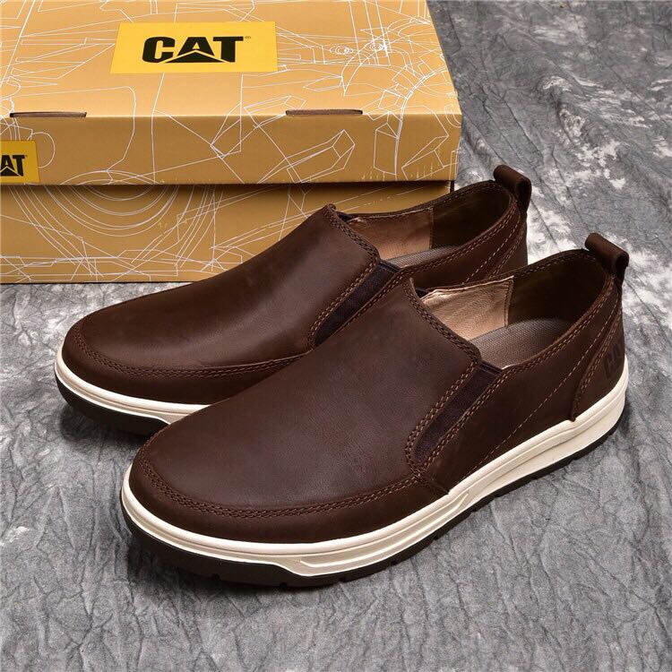 First layer cowhide waterproof men's retro outdoor casual shoes lazy set feet leather shoes British fashion leather travel shoes