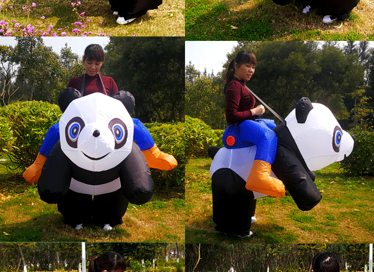 Panda Inflatables Khủng long động vật Vịt nhỏ màu vàng Lợn Lợn biểu diễn Halloween Đạo cụ trò chơi học đường - Sản phẩm Đảng / Magic / Hiệu suất 	phụ kiện cosplay halloween	
