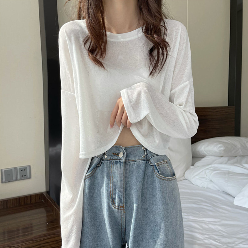 Summer thin style Loose Jacket Head Sunscreen Hooded Sweatshirt Girl Shorts Blouse Design Sensation Niche Air Conditioning Cardigan