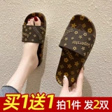 Тапочки, модная универсальная обувь для отдыха, нескользящие слайдеры, в корейском стиле