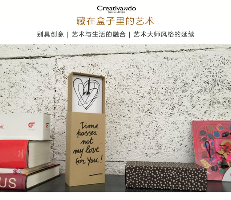 Италии оригинальный импортный Creativando скрыт в коробка полоса дороги часы часы настенные часы Настольный звонок полоса 