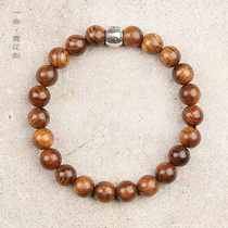 Original handmade Vietnamese huanghuali wood bracelet 925 Thai silver mens personality simple womens bracelet