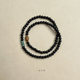 Original niche ebony bracelet, Qiannan agarwood simple wooden Buddhist beads bracelet 4mm small beads two-ring thin women