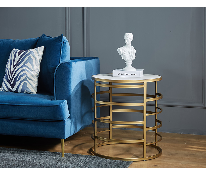 EVITAHOME ánh sáng sang trọng hậu hiện đại Mỹ kết hợp bàn cà phê đơn giản Bàn cà phê tròn châu Âu thiết kế nội thất - Bàn trà bàn uống trà