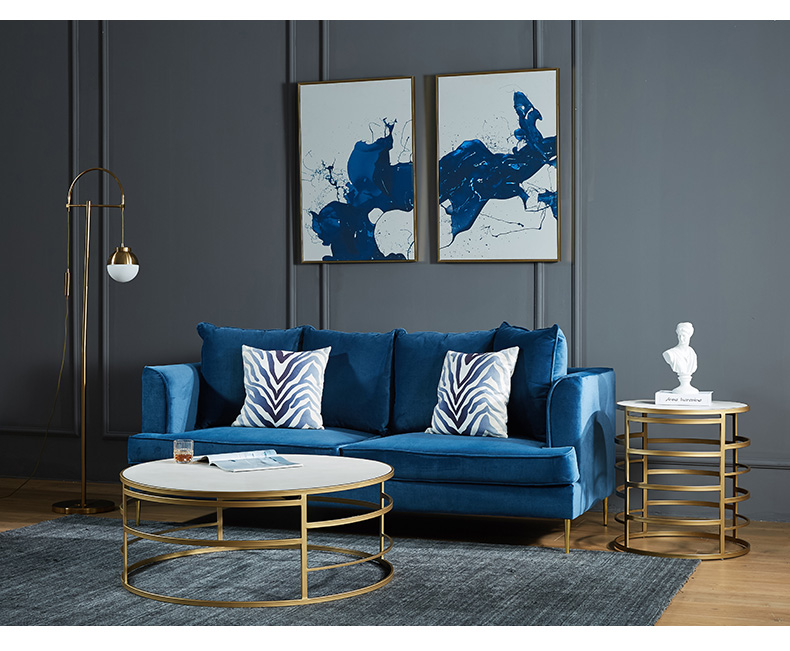 EVITAHOME ánh sáng sang trọng hậu hiện đại Mỹ kết hợp bàn cà phê đơn giản Bàn cà phê tròn châu Âu thiết kế nội thất - Bàn trà bàn uống trà