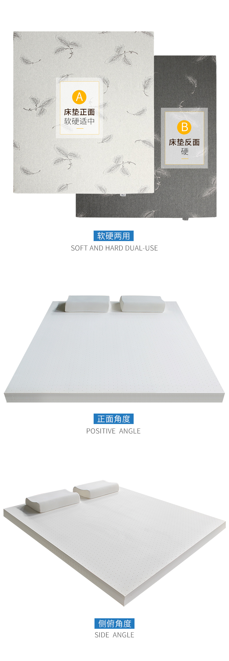 Golden Oak Thái Lan cao su thiên nhiên nệm 10cm15cm cứng và mềm sử dụng hai hộp cao nệm 1,5 1,8 m - Nệm nệm cao su kim đan