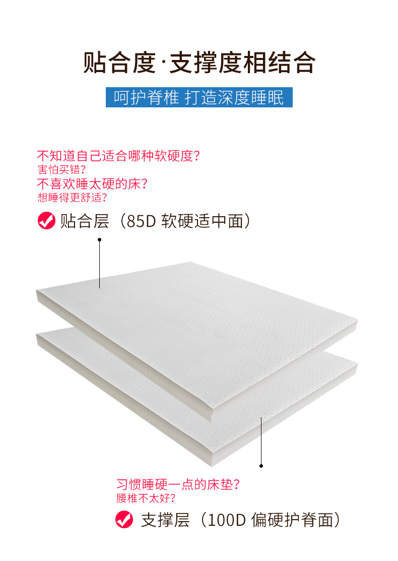 Golden Oak Thái Lan cao su thiên nhiên nệm 10cm15cm cứng và mềm sử dụng hai hộp cao nệm 1,5 1,8 m - Nệm nệm cao su kim đan