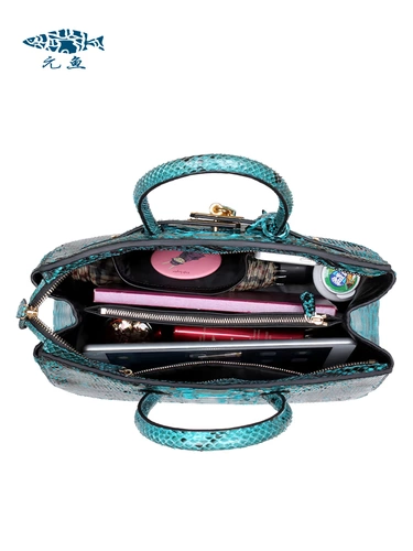 元鱼 Импортная барсетка, сумка, из натуральной кожи