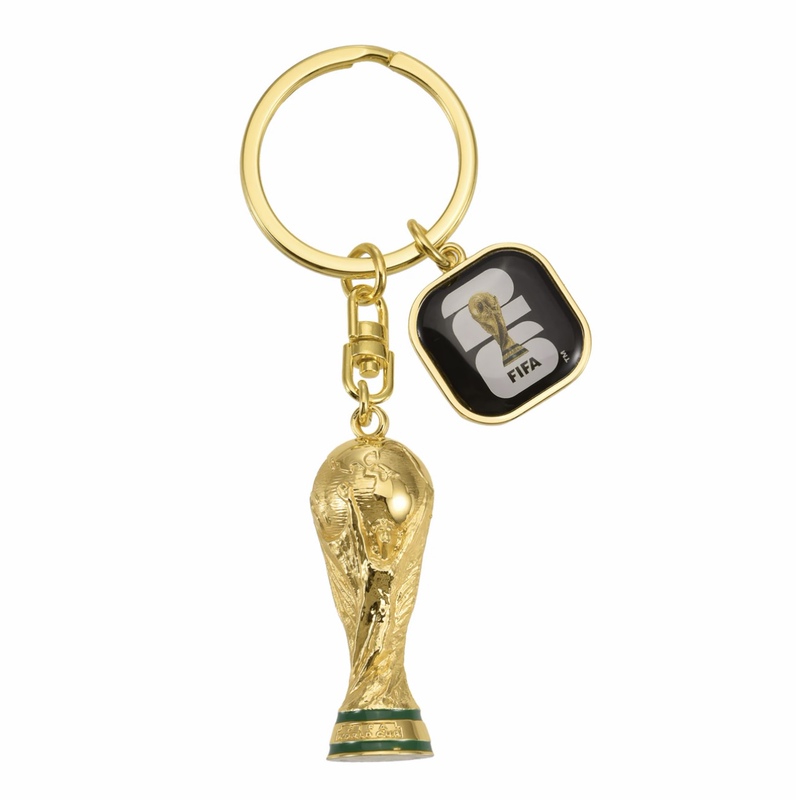 2026 World Cup of America, Canada and Mexico Official Authentic Hercules Cup Emblem Metal Keychain Pendant Souvenir Merchandise