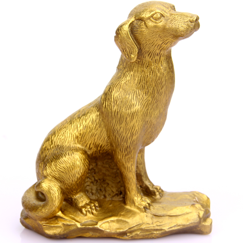 copper dog copper dog decoration zodiac dog mascot decoration