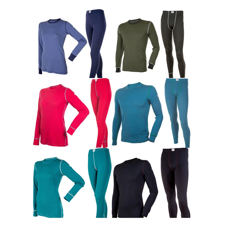 Norway janus adult pure merino wool underwear set men and women warm autumn and winter