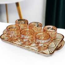 Lead-free heat-resistant glass coffee cup set home with handlebar European minimalist cappuccino afternoon tea cup ins ins