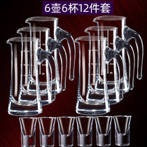 12 pieces set liquor dispenser set home hotel with scale pour Hulk decanter white wine glass