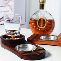 Light luxury 24k gold foil crystal cup glass cigar bottle bottom whisky glass household Cup foreign wine glass