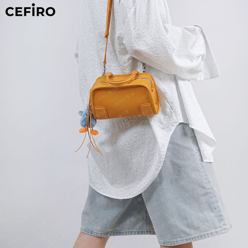 【Seifilo official store】Single-Handle Box Bag, Summer Yellow Small Bag, Simple and Versatile Handbag 1147